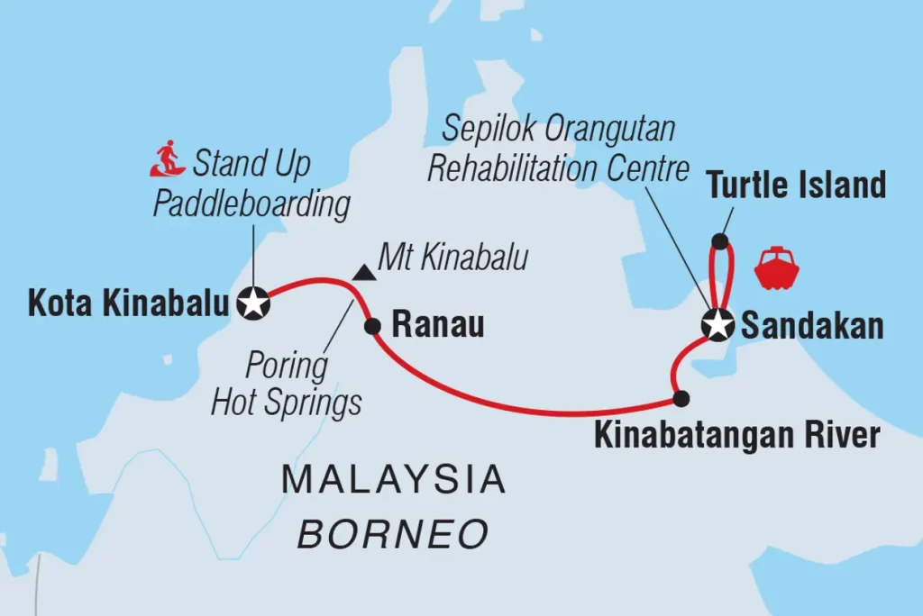 Map - Borneo Family Holiday
