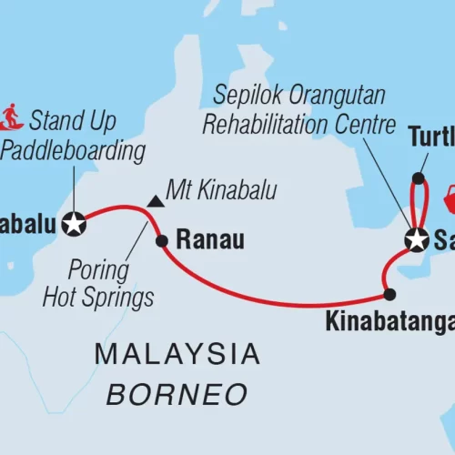 Map - Borneo Family Holiday