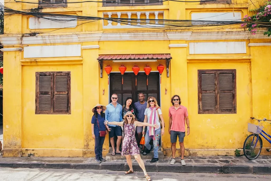 Small group travellers experiencing the highlights of Vietnam together