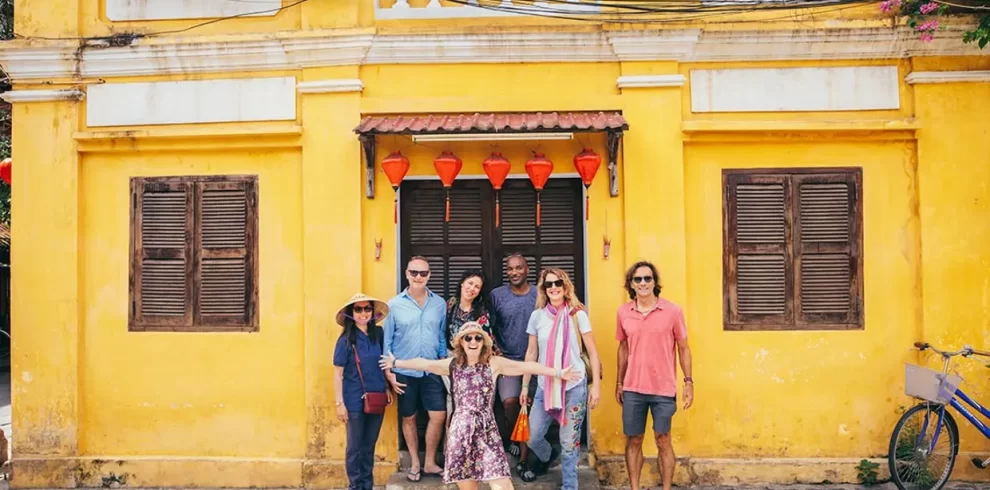 Small group travellers experiencing the highlights of Vietnam together