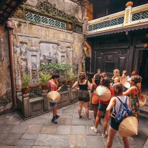 Ancient gates and architecture of the Imperial City in Hue, Vietnam