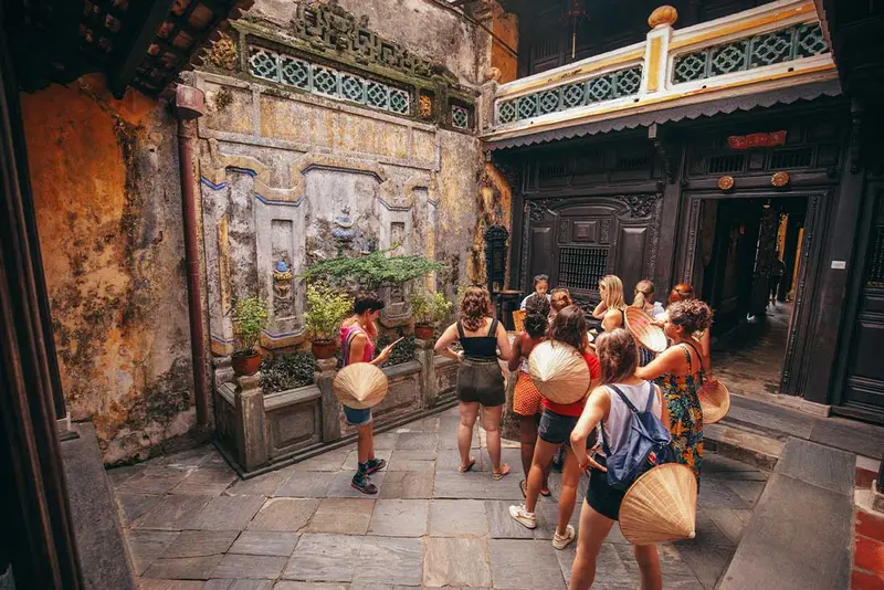 Ancient gates and architecture of the Imperial City in Hue, Vietnam