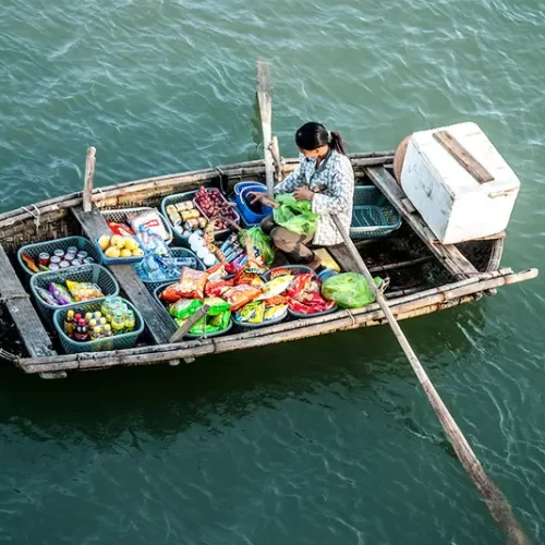 Local life and floating markets in Vietnam's Mekong Delta region