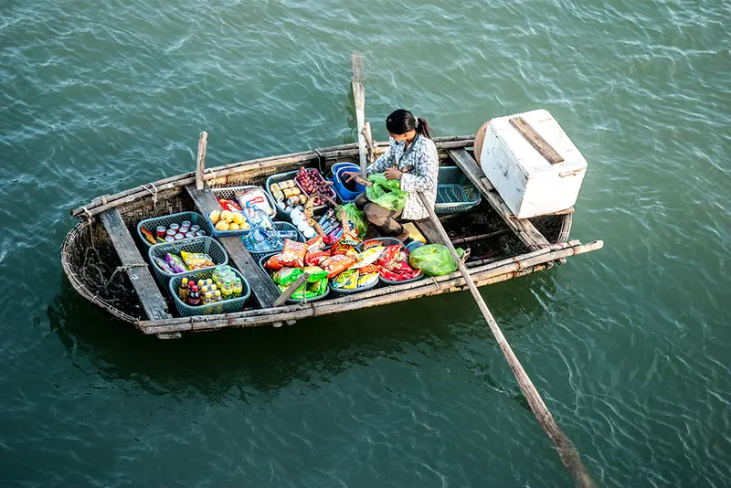 Local life and floating markets in Vietnam's Mekong Delta region