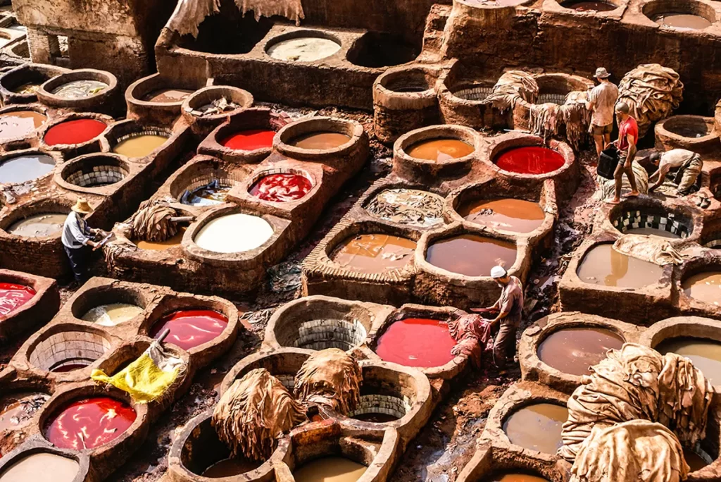 Colourful market stalls in Marrakech Medina