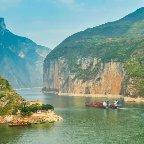 Scenic Yangtze River cruise through the Three Gorges